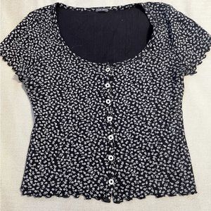 Brandy Navy Zelley Floral Top